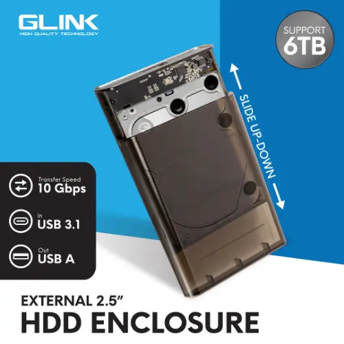 [P000168] Glink GHD-020 External 2.5" HDD Enclosure