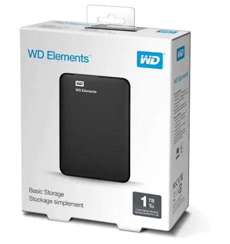 [P000333] WD Elements 1TB (WDBUZG0010BBK) - External Hard Disk